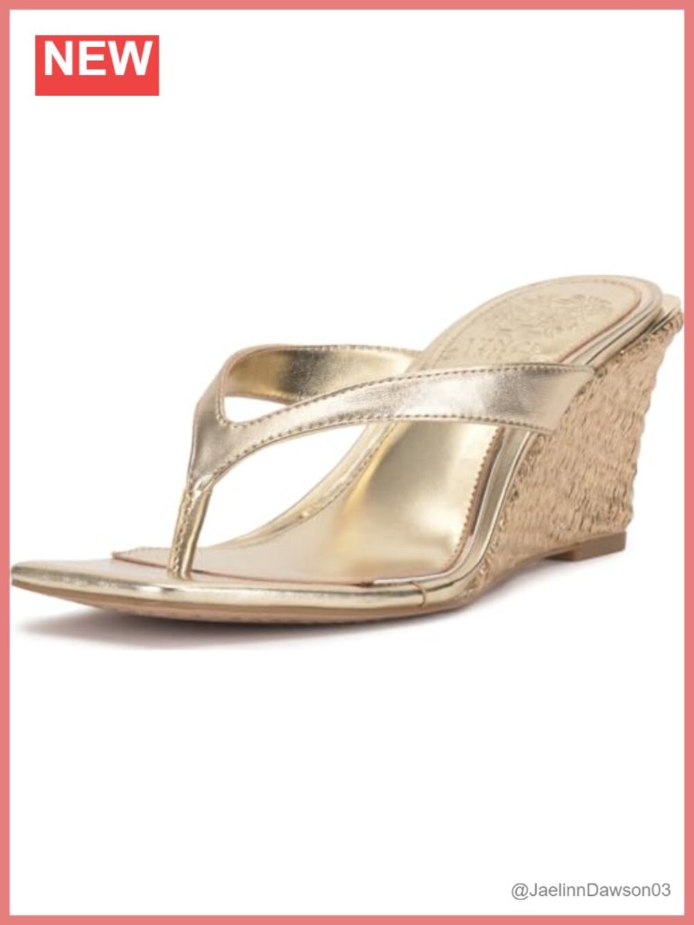 Square Toe Thong Wedge Sandals Faux Leather Slip On Day to Night